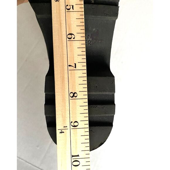 Eileen Fisher Black Kat Leather Wedge Ankle Bootie Pull-On Chelsea Style Sz 8 - Picture 8 of 12